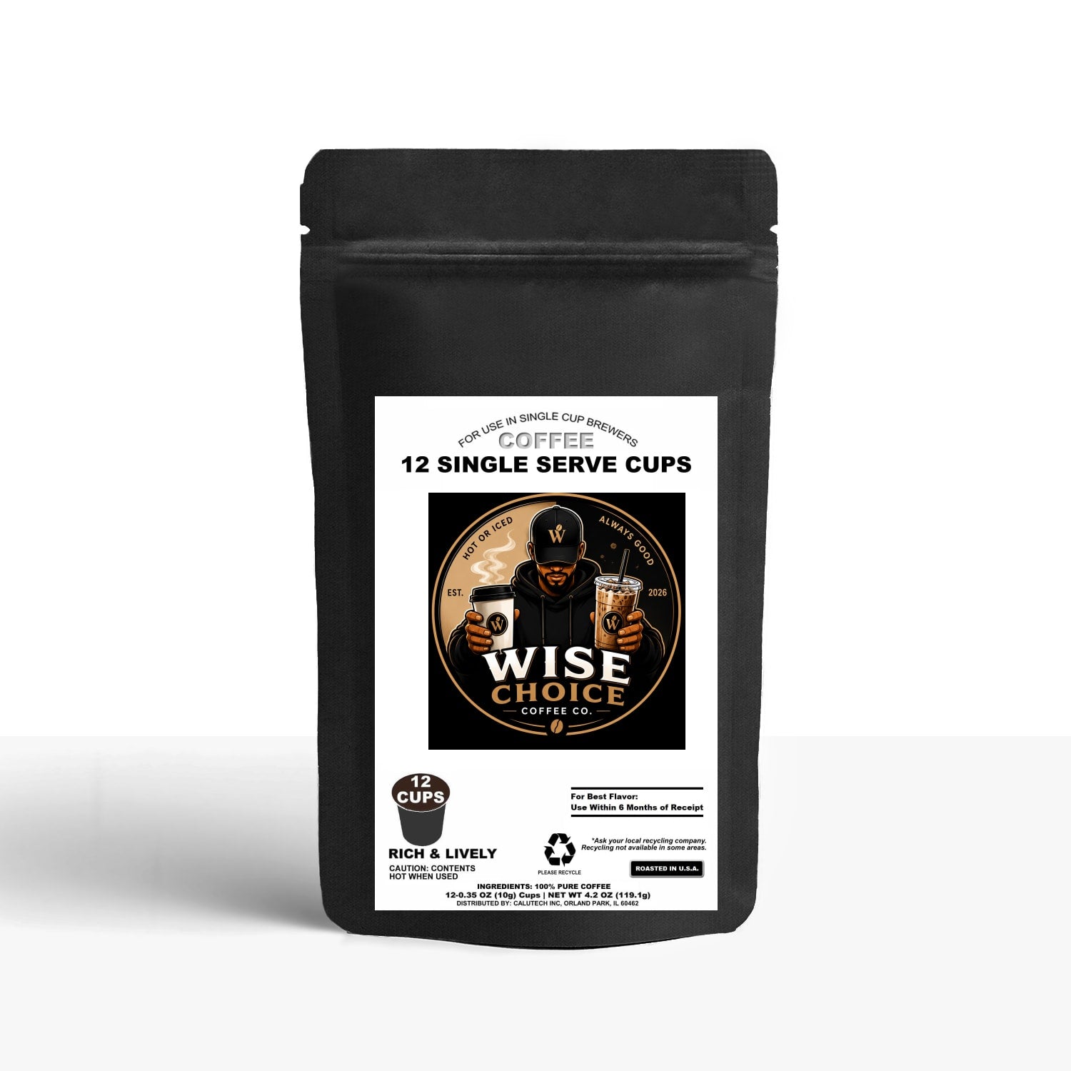 12 Pack Single Serve Coffee Capsules